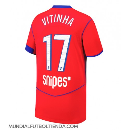Camiseta Paris Saint-Germain Vitinha #17 Tercera Equipación Replica 2025-26 mangas cortas